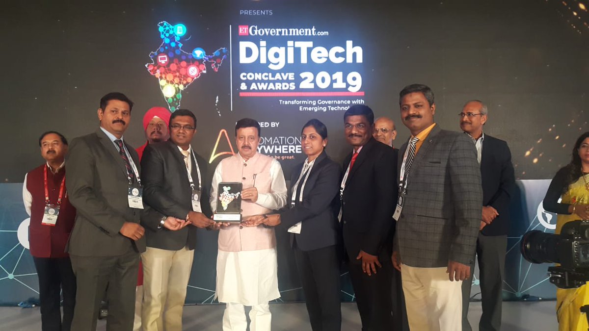 rajputbalsing's tweet photo. #AMBIS (automated multimodal biometric identification system) project of @MahaCyber1 led by @Brijeshbsingh
was awarded as best project in safety and Security category at #ETDigiTech2019 conclave in New Delhi by @ET_Government.
#MaharashtraCyber #CyberSecurity
#ETDigiTech2019 https://t.co/G2OZqdszZC