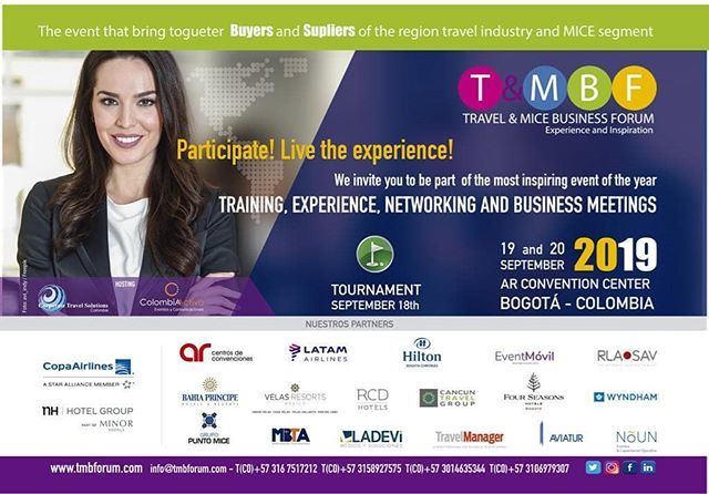 TurismoSuper's tweet image. Por primera vez en Colombia el evento que reúne a compradores y proveedores de la industria de viajes y del sector MICE de la región, septiembre 19 y 29 en Bogotá @tmbforumglobal @cotelcolombia @fonturcol #mice #turismo #turismomice ##travelPor primera vez en Colombia el eve…