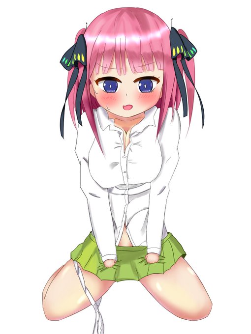 べーたβさんがTwitterに投稿した中野二乃(五等分の花嫁)のイラスト。