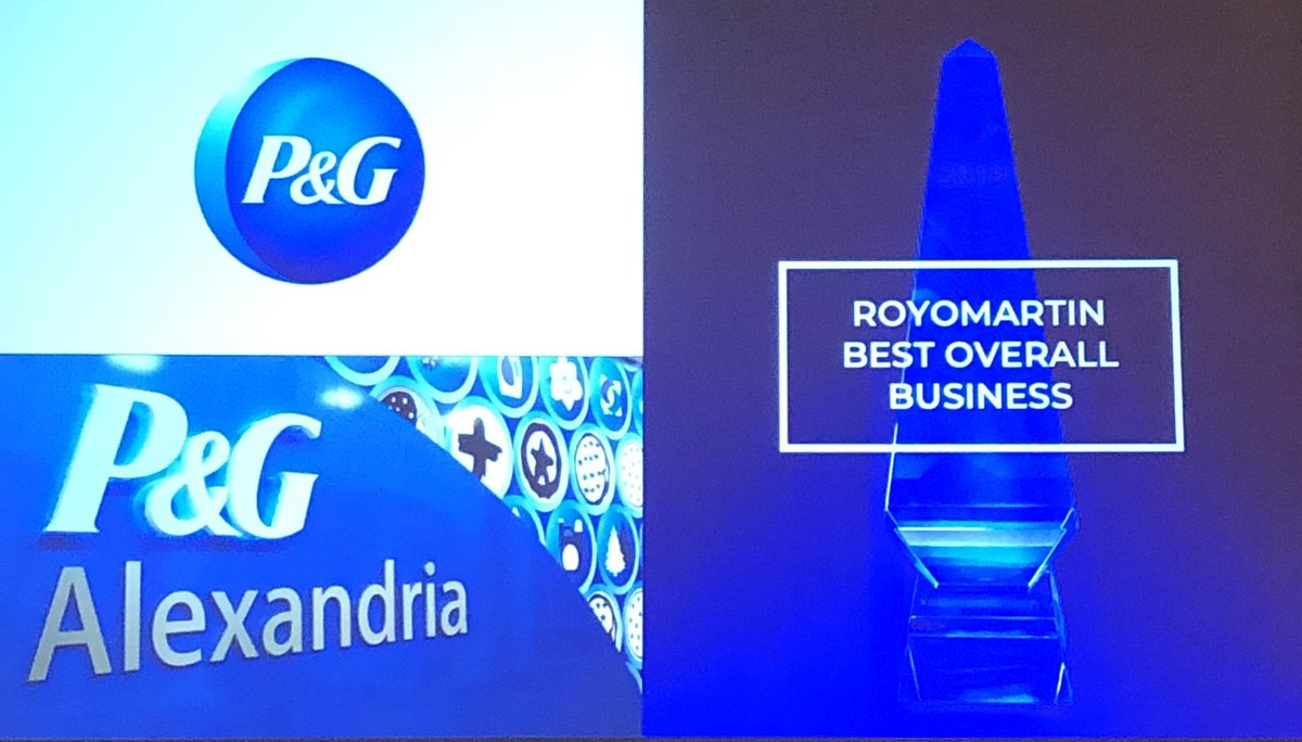 RoyOMartin's tweet photo. Congratulations to Procter & Gamble, named this year’s recipient of the RoyOMartin Best Overall Business Award at the @CenlaChamber #Bizzy2019 awards. #cometogetherlocally https://t.co/AwcZwp6mvD