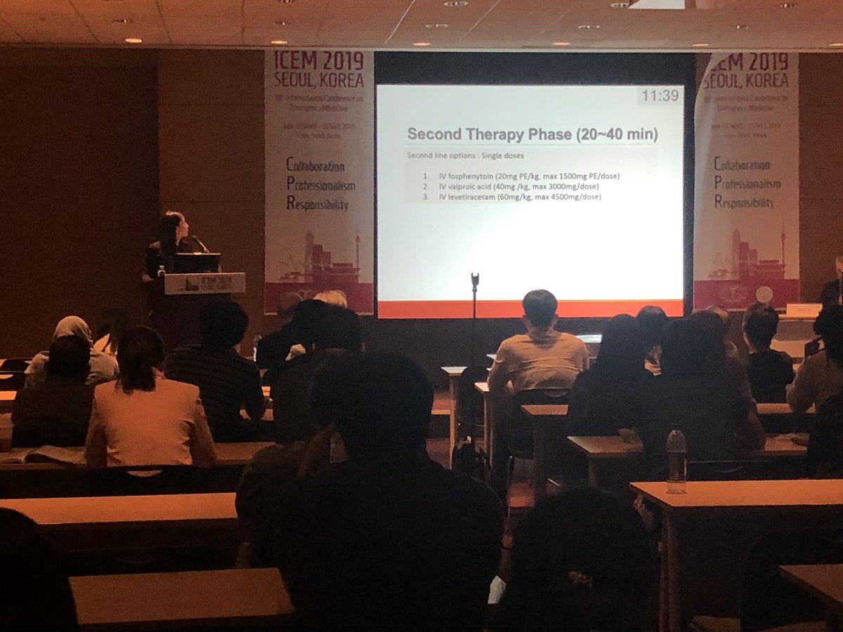Prinetha's tweet image. Rita Yu Paediatric Neurologist tries to tackle the issue of anticonvulsant therapy in status epilepticus. What would you use in your EDs??? @HaikoJahn @DrSimonCraig @adriyock @docmonkey #ICEM2019 #ifem #pemsig