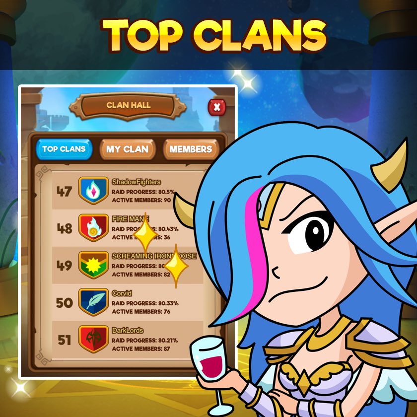 EverWingGame's tweet photo. Introducing Top Clans! Is your clan in the top 100? 🏆💪 #everwing https://t.co/oZb8R6sdEs