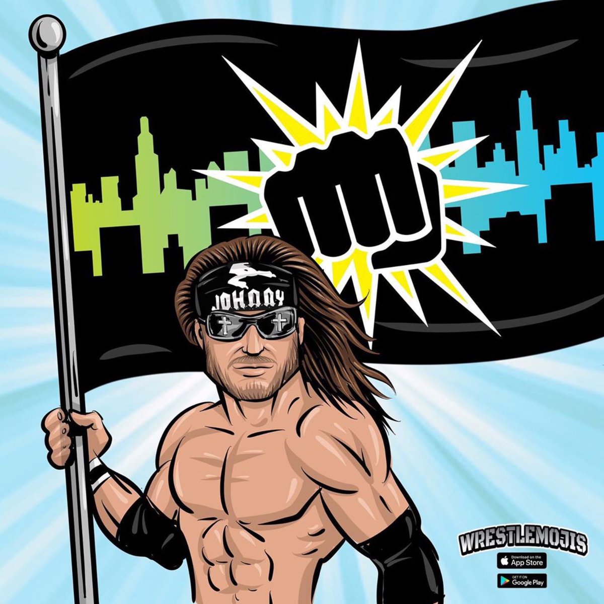 TheRealMorrison's tweet photo. Happy Flag Day‼️epic #Slamtown flag &amp; art by: @wrestlemojis @PeteBregman 😎😎😎  #Slamtonians looking to rep the flag on a T-shirt click here: https://t.co/Y6MF2xevbX https://t.co/WwK69YjbZN