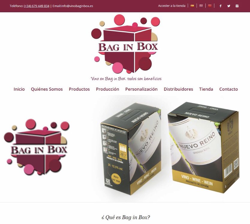 Sabias que ya tenemos página web para que te informes de todo sobre vino en formato Bag in Box, todos los beneficios, precios, opciones de comprar y mucho más en nuestra web vinobaginbox.es
Visítanos te sorprenderás.....😃