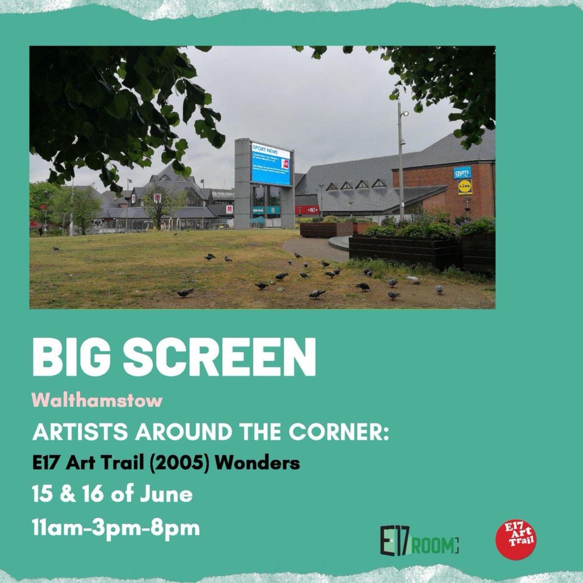 This weekend don't miss the Big Screen at the Walthamstow Market because we're in!   Artists Around the Corner: E17 Art Trail (2005) on these times: 11am-3pm-8pm til Sunday. Last chance to see this film.

#ArtistsAroundTheCorner #E17Film #WalthamForest #WFculture2019