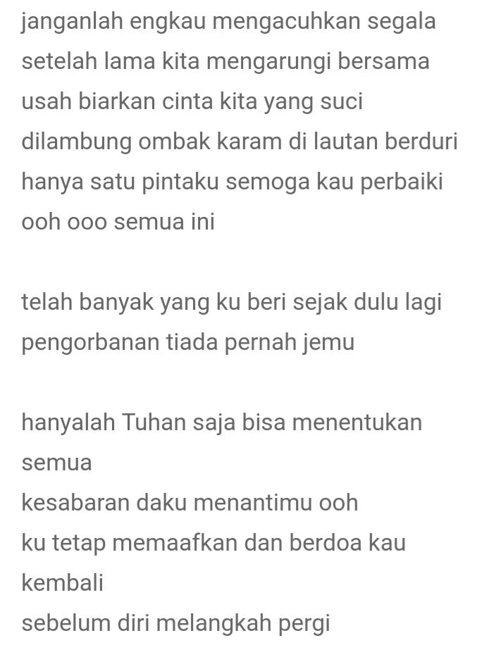 Tuhan Hanya Satu Pintaku Belajar