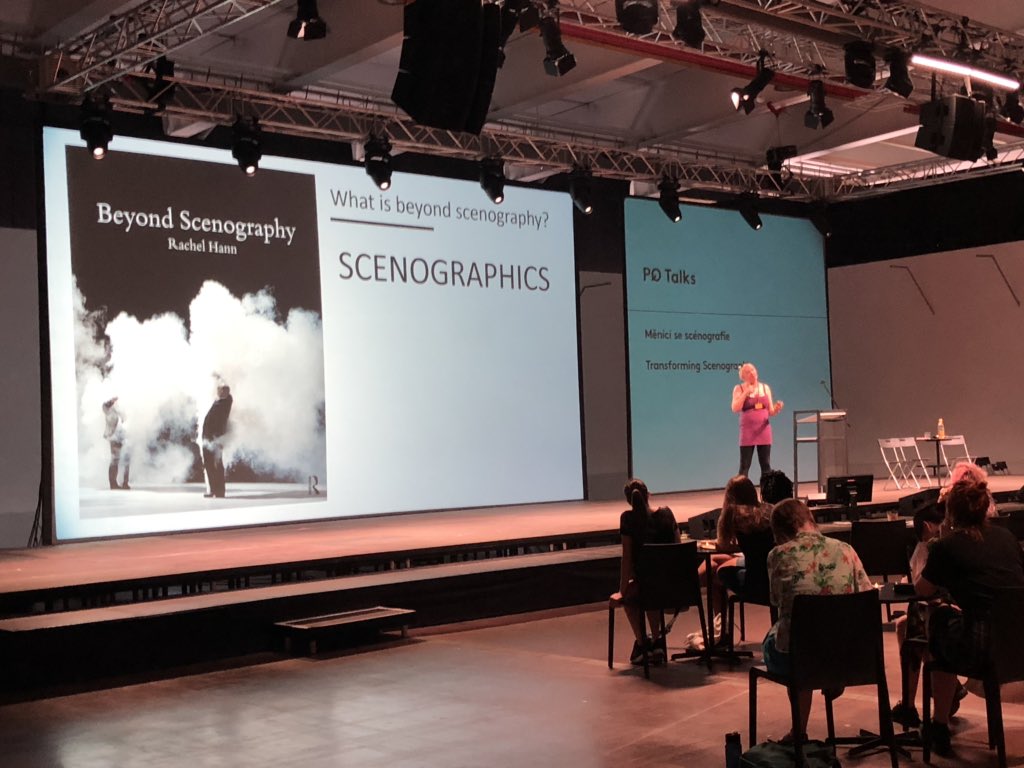 theplutonium's tweet photo. 😱Rachel Hann!!! I’m in the presence of rockstars. 🙌🏼#transformingscenography #PQtalks #pq2019 https://t.co/ImEac2Sykk