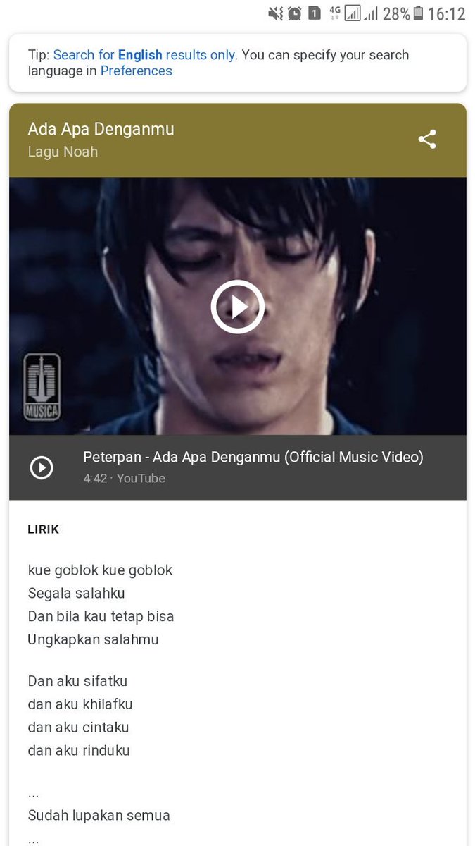 Lirik Peterpan Sudah Lupakan Semua - Nuring