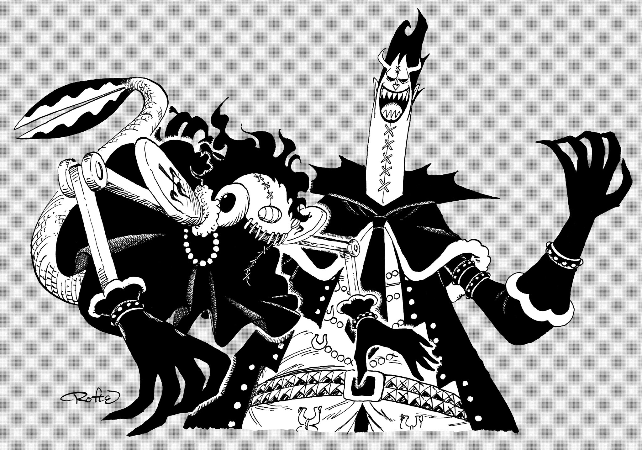 Twitter पर ろふた Rofta お仕事募集中 悪魔の実をスタンド化してみた ゲッコー モリア と ソルティ ドッグ T Co Mdckel7qtd Twitter