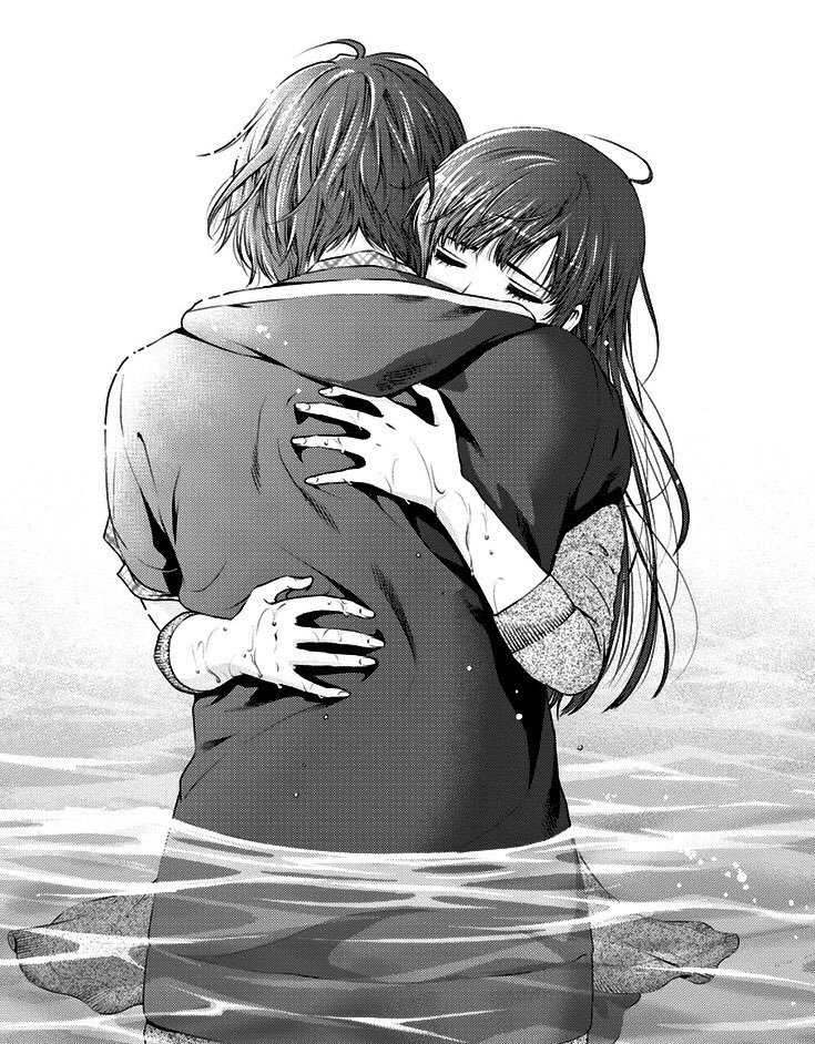 Anime girls hugging tumblr