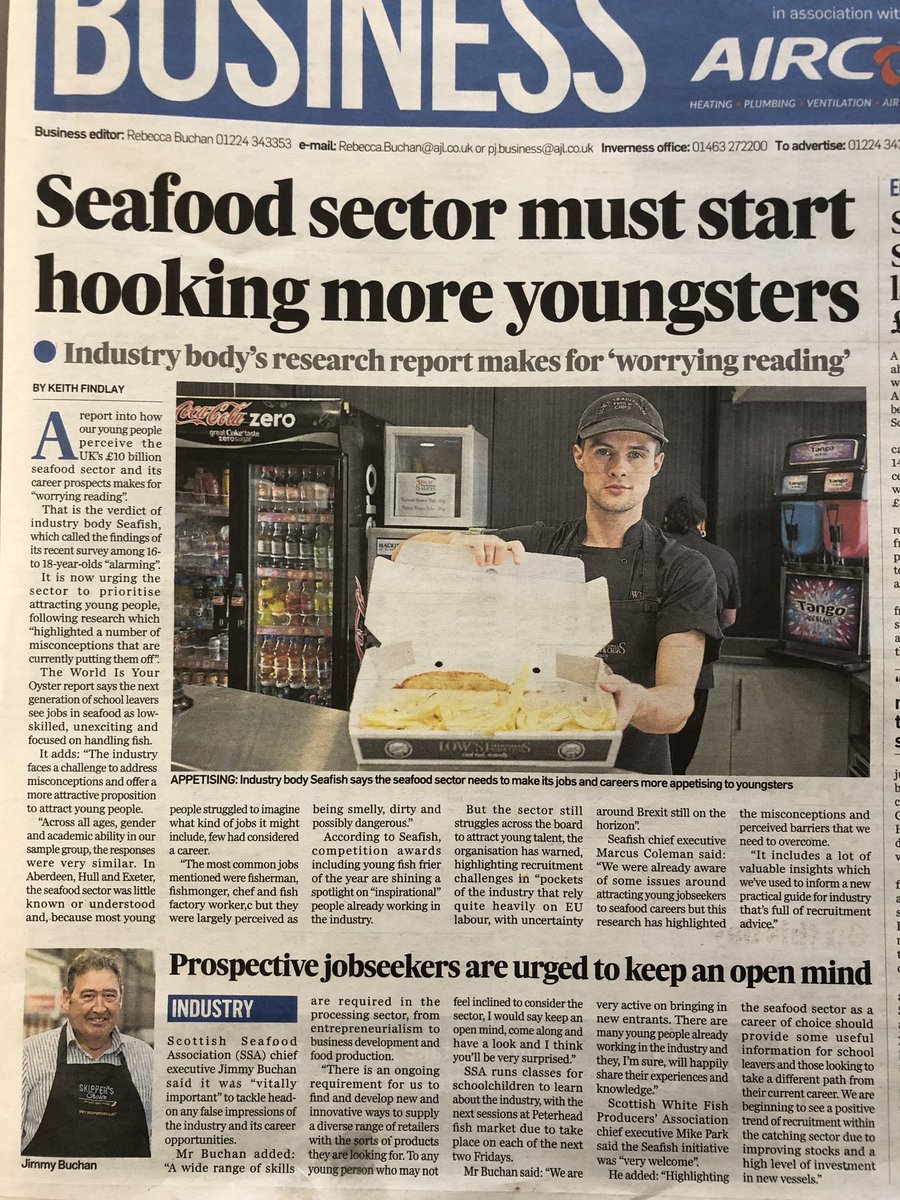SeafoodScottish's tweet image. Scottish Seafood Association driven by its members provides opportunities for the youth of tomorrow Introductions to a career in Seafood are in place - let’s get behind this opportunity and make this happen - Government and Business you create the path Youth you make it happen
