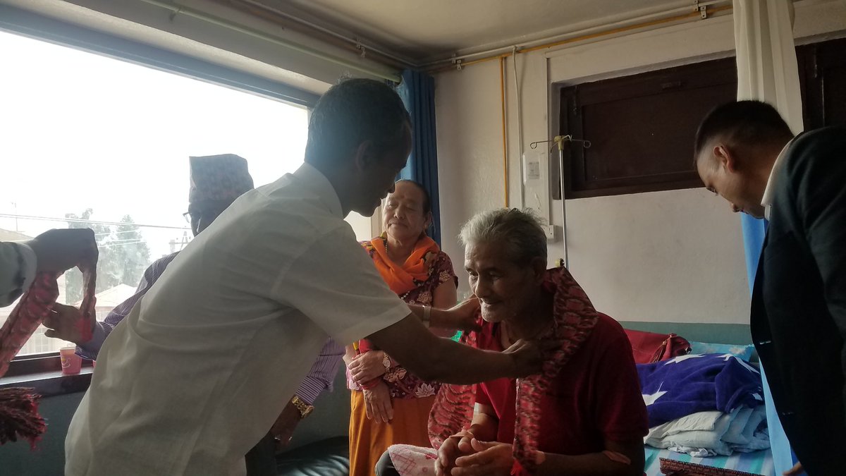 pragyajan's tweet photo. Machapuchure Dev. Org honors Mr Gopal Gurung, a resident of Arthar, Parbat wit the Panchase #ConservationAward for his lifetime work & commitment in #environment #conservation #naturalresourcemgmt #EbA #ecotourism #socialdevelopement in #Panchase @VijayaSinghUNDP https://t.co/e940p6ip6Q