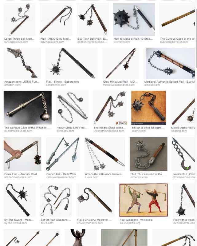 西洋甲冑師見習い 3 No Twitter 子供の頃に塾の休み時間に友人が道で自転車のチェーンキーを拾い シモンベルモンド と叫び 鞭のように振り回したら先端の金具が側頭部にヒットして大きく腫れ上がったのを見た チェーン武器 フレイルとかモーニングスターって扱いが