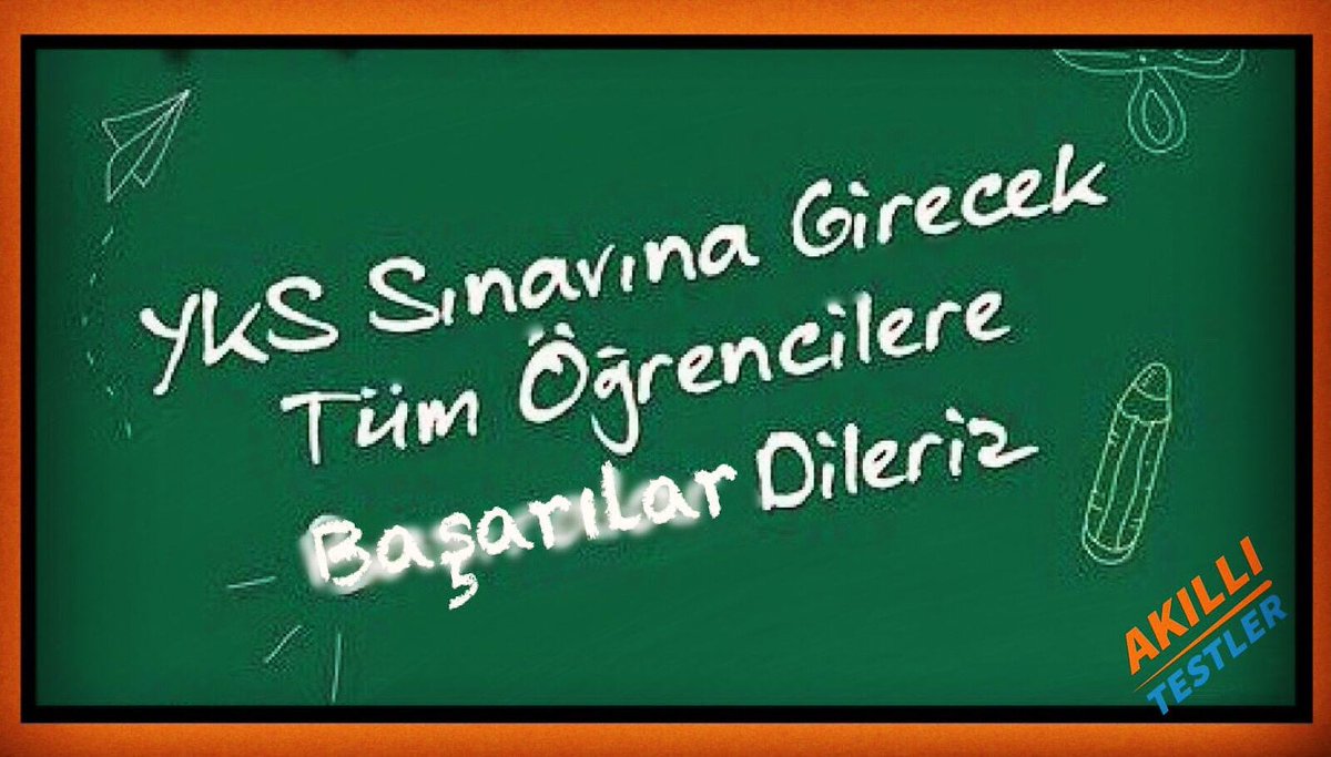 Akillitestler's tweet photo. Tüm öğrencilerimize başarılar dileriz. #yks2019 #tyt #ayt #akıllıtestler #edusisco #mathengers https://t.co/4BcsGjK4ot