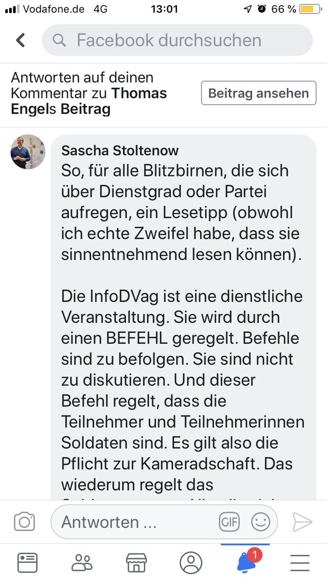 BendlerBlogger's tweet photo. Wer sich mal einen Eindruck machen will, wie in FB-Gruppen diskutiert wird, die angeblich @bundeswehrInfo und @DieReserve nahe sind, für den habe ich am #TdBw2019 ein paar Screenshots. https://t.co/EINUgKEVYy