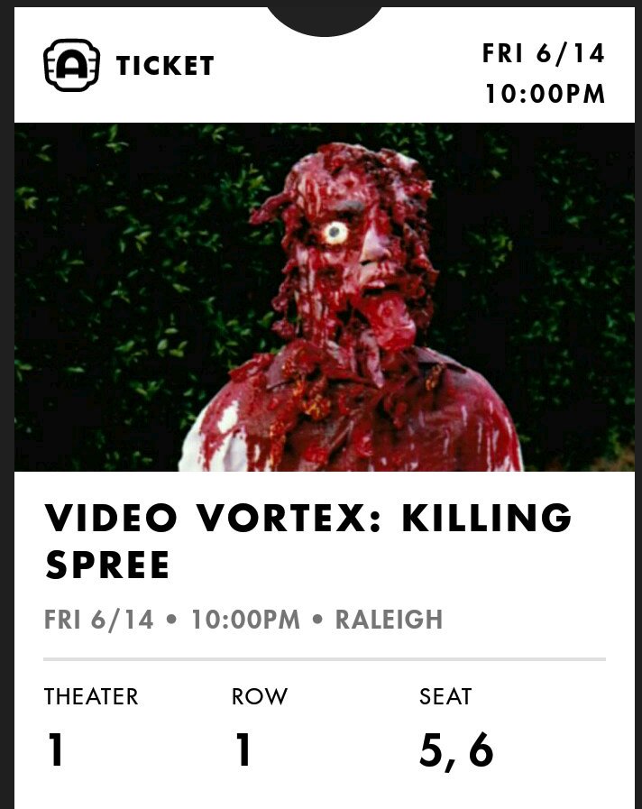 DavidLeninhawk's tweet image. This movie was a lot of fun, and the main actor and one other actor were there for a Q&amp;amp;A afterwards. His name is Asbestos Felt! #killingspree #videovortex #alamoraleigh