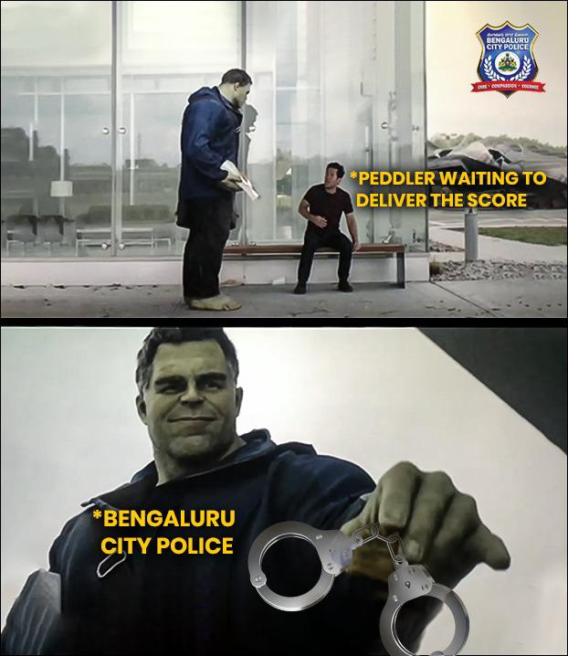 BlrCityPolice's tweet image. There are some deliveries that just needs to be stopped. #SayNoToDrugs