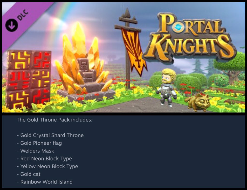 portal knights gold throne pack portal knights gold throne pack