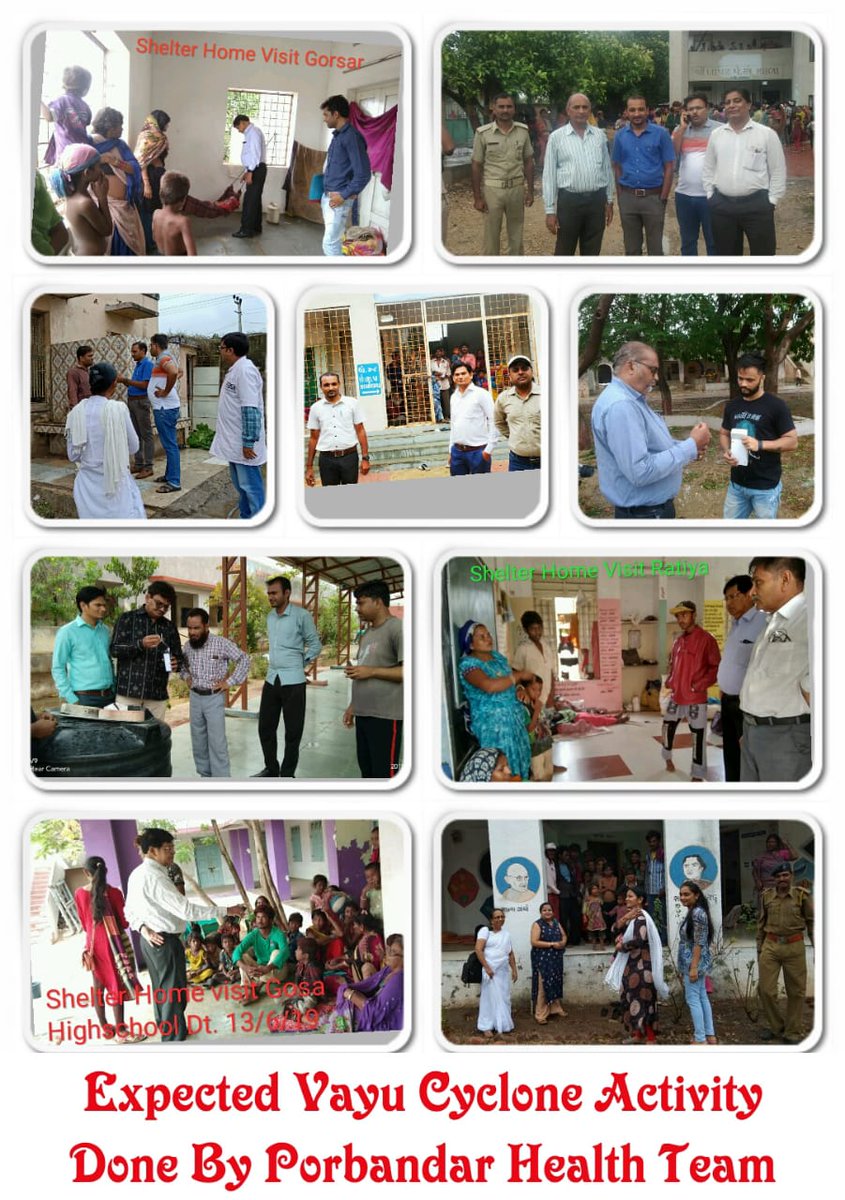 HealthPorbandar's tweet image. Expected Vayu Cyclone Activity done by Porbandar Health Team
#sheltarhomevisit
#ANCvisit
#chlorinecheking
#abbetapplication
#oilapplication 
@collectorpor 
@ddoporbandar