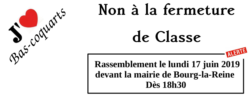 fcpe_BLR's tweet photo. #Jaimebasocquarts : Lundi 17 juin dès 18:30, @ville_de_blr se rassemble pour soutenir les écoles pour le conseil municipal qui votera des voeux contre les fermetures de classes! https://t.co/FKtwMAkdOx