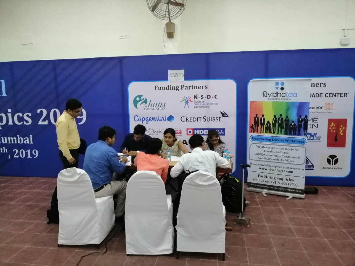 DrJitenderAgga1's tweet photo. Glimpse of on-going Job fair during Regional Abilympics 2019 at World Trade Center, Mumbai.
#HumaraHunarHumariPehchan #jobfair #regionalabilympics #mumbaievent https://t.co/kv670hL7Vy