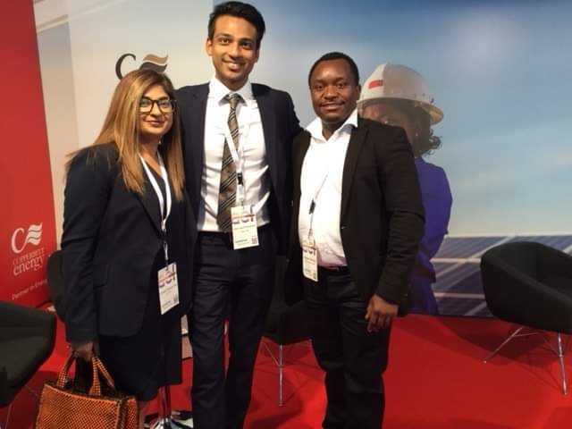 CECinvestor's tweet photo. CFO Mutale Mukuka with some of #CEC's customers in the DRC at #AEF19 https://t.co/iFEtSgelWZ
