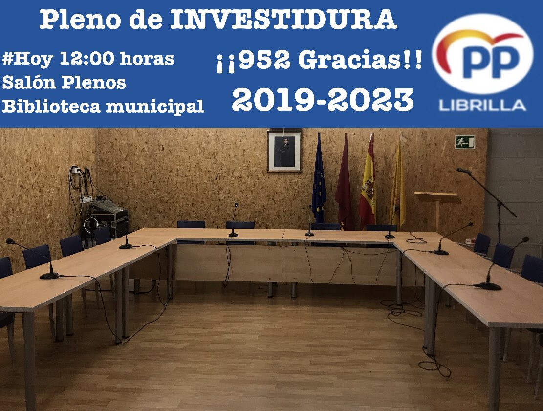 PLibrilla's tweet photo. Constitución del Ayuntamiento de LIBRILLA.
Mandato 2019-2023
#PopularesLibrilla https://t.co/JuaM1JBJAP