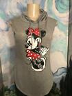 Disney S Gray Minnie Mouse Graphic Tie Neck Hooded Sleeveless T-Shirt Affordable $22.90 #graphictshirt #tshirtgraphic #sleevelesstshirt ebay.to/2IoZXvB
