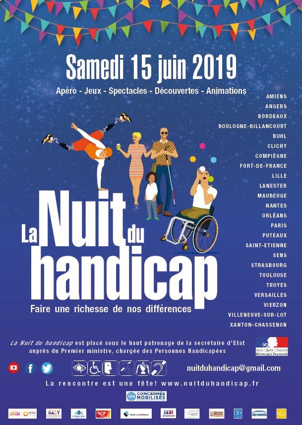 CyrilDouillet's tweet photo. Ce soir, c'est la @NuitDuHandicap  dans 24 villes et villages de France ! On s'y retrouve ?! https://t.co/9ZNKZfgd4q