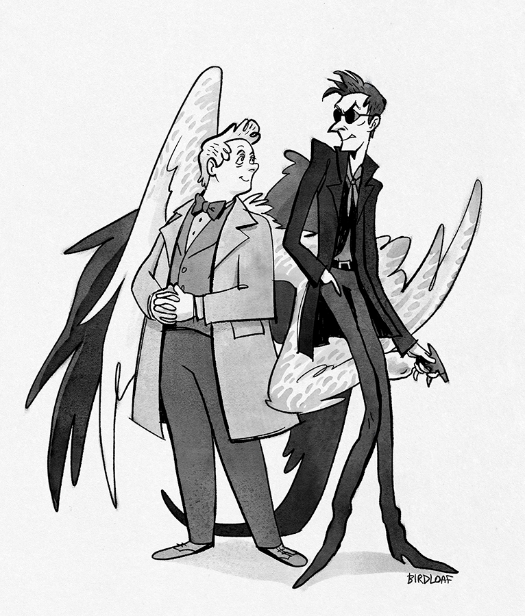 birdloaves's tweet photo. Finally drew these mans #GoodOmens https://t.co/049P4dPDEh