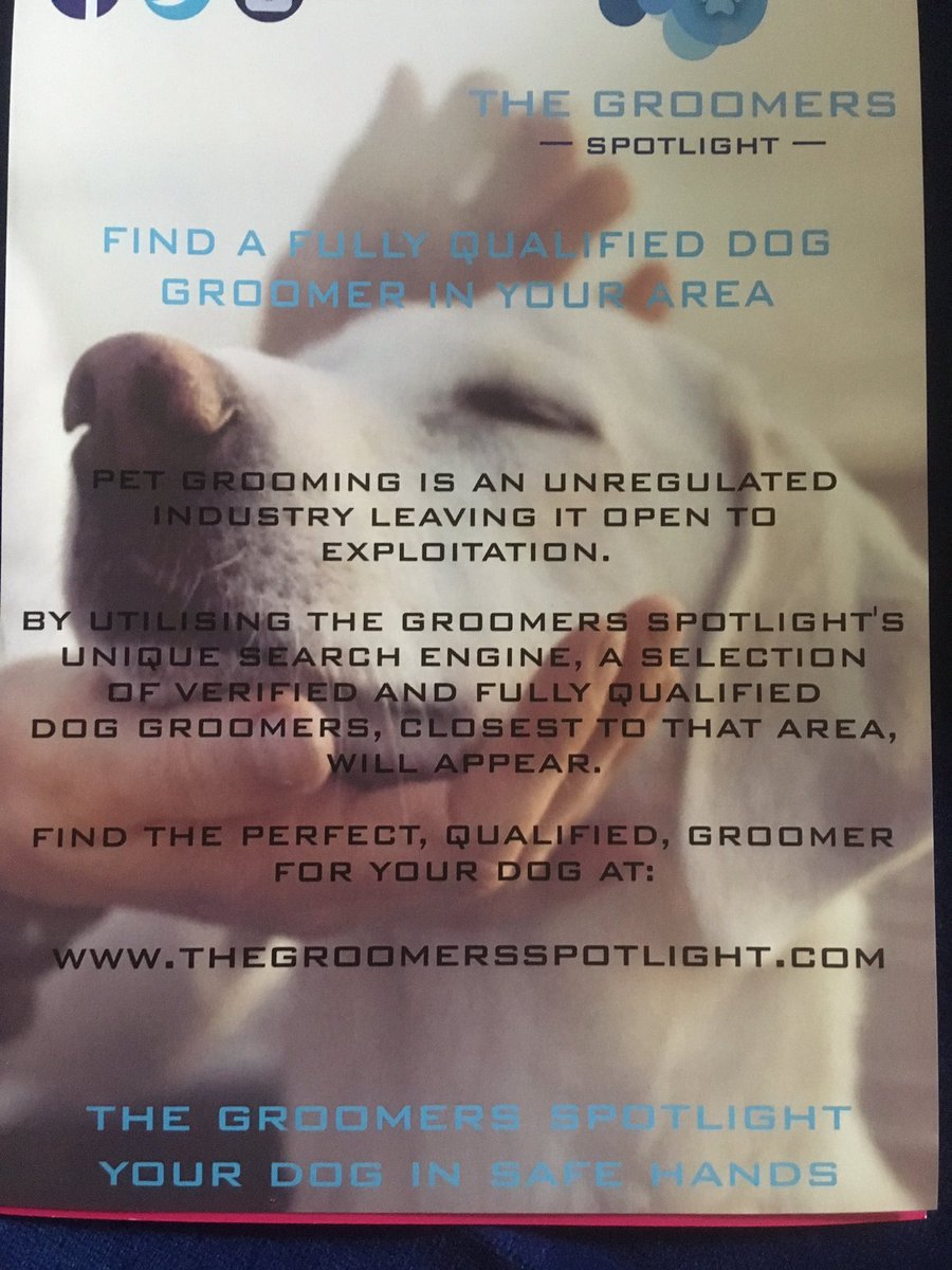 BiscuitTisket's tweet photo. Did you know that dog groomers are unregulated and anyone can set up as a groomer. Mum heard some horror stories yesterday.  There is a register of qualified groomers at The Groomers Spotlight.  Better safe than sore or snipped badly. https://t.co/bY1xLRqWdp