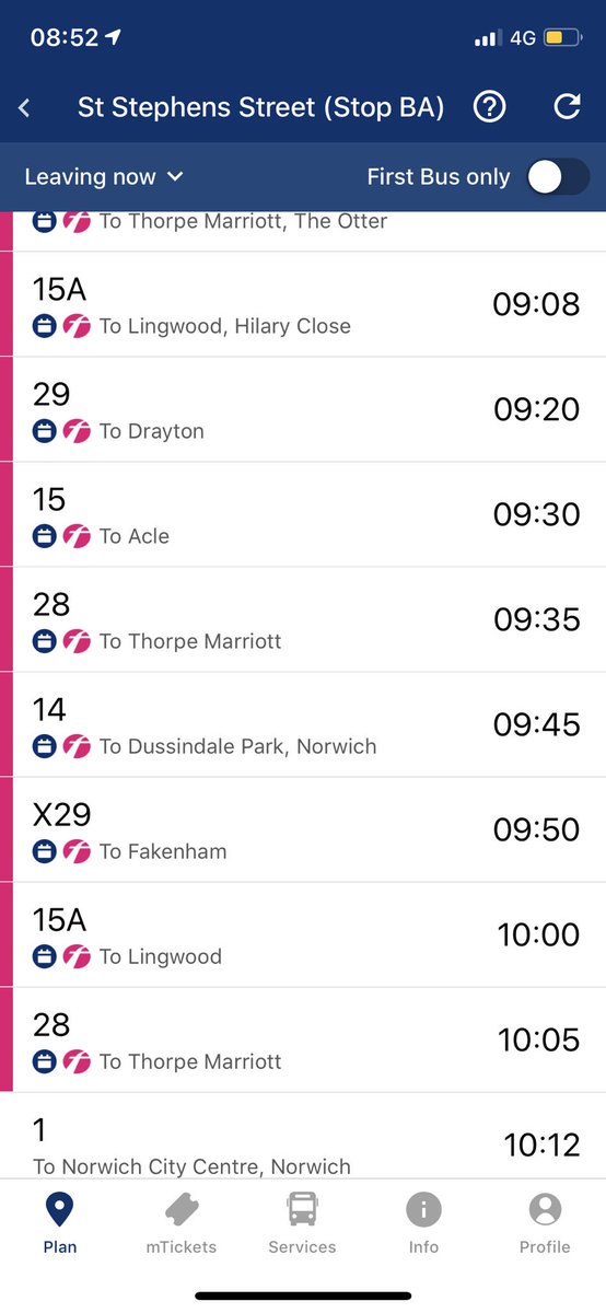 Jessica_Recas's tweet photo. @FirstNorwich why does the app have these bus times but they aren’t correct when I get to the stop? I watched the 8.28 pull away because my app said it left at 8.30 now I’ll be over an hour late for work. https://t.co/MddauNSrEy