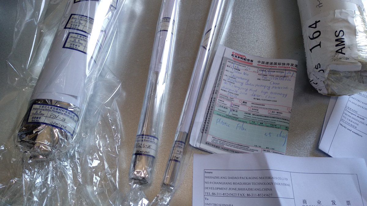 SCossacks's tweet photo. Samples of new films for space balloons directly from biggest manufacture in world :) 
Look forward to test ! :)
🛸🛸🛸🛸🛸🛸🛸🛸🛸🛸🛸🛸🛸🚀🛰
#space #newspace https://t.co/q4hmhJfpH2