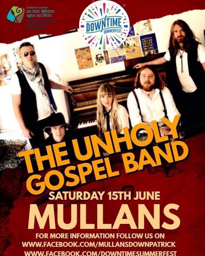 The Unholy Gospel playing speedys Dpk rock city tonight as part of the Downtime Festival 🐦🦜🐤🎉🎊🤘🏼#downpatrick #gig #downtimefestival #bass #theunholygospelband