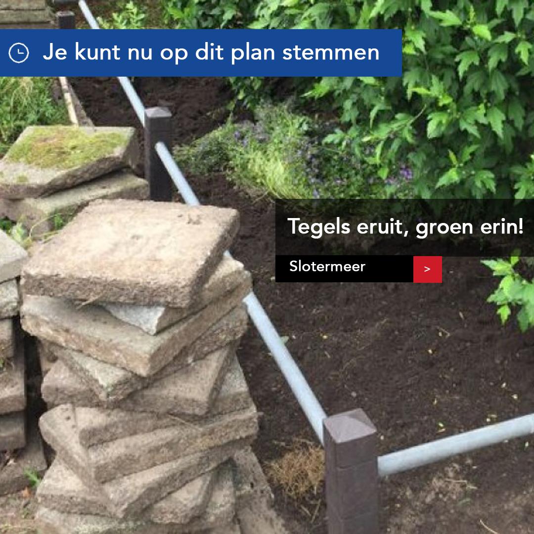 Tegels eruit, groen erin! tweet media