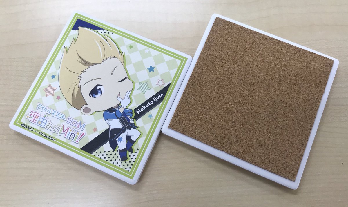 SideM_WakeMini's tweet image. 【物販情報】商品その2。ドットクロス、マシュマロです。ストーンコースターの裏面にはコルクが貼られています。#ワケミニ