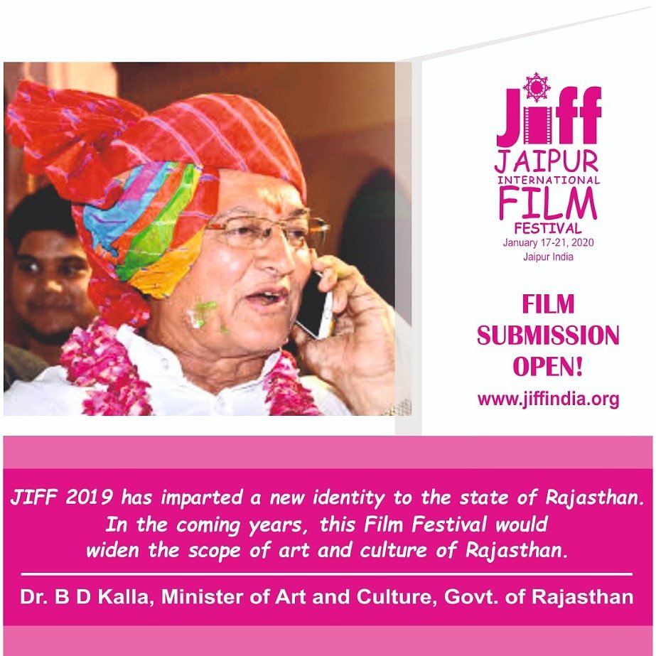 Throwback to JIFF2019 - Dr. B.D Kalla
For more details visit our website-
*http://www.jiffindia.org *
#jaipur #jaipurfilmfestival #jaipurinternationalfilmfestival #Cannes2019 #CannesFilmFestival #Trend #TrendingNow #jiff #jiff2019