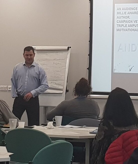 LisaHowarth18's tweet image. Truly inspirational. Andy Reid MBE @andyreid2506 #MilitaryVeteran proving that you can achieve your goals. The steps may be few or many but if you’re prepared to walk them you will reach the summit #togetherGMMH #apprenticeships