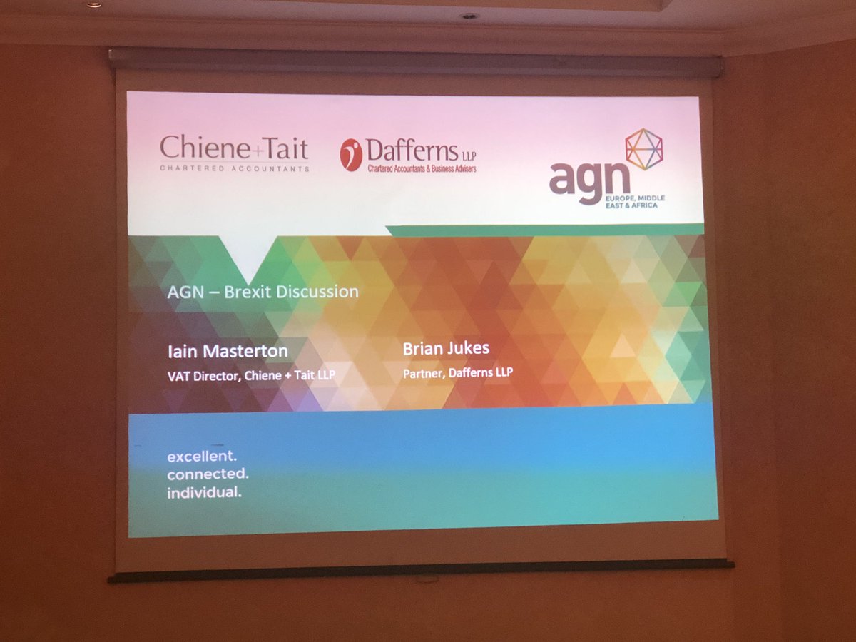 AGNIntl's tweet photo. Final sessions of the morning are underway #EMEARM2019 #audit #IFRS16 #EU #Brexit #VAT https://t.co/R7LZvO78Mc