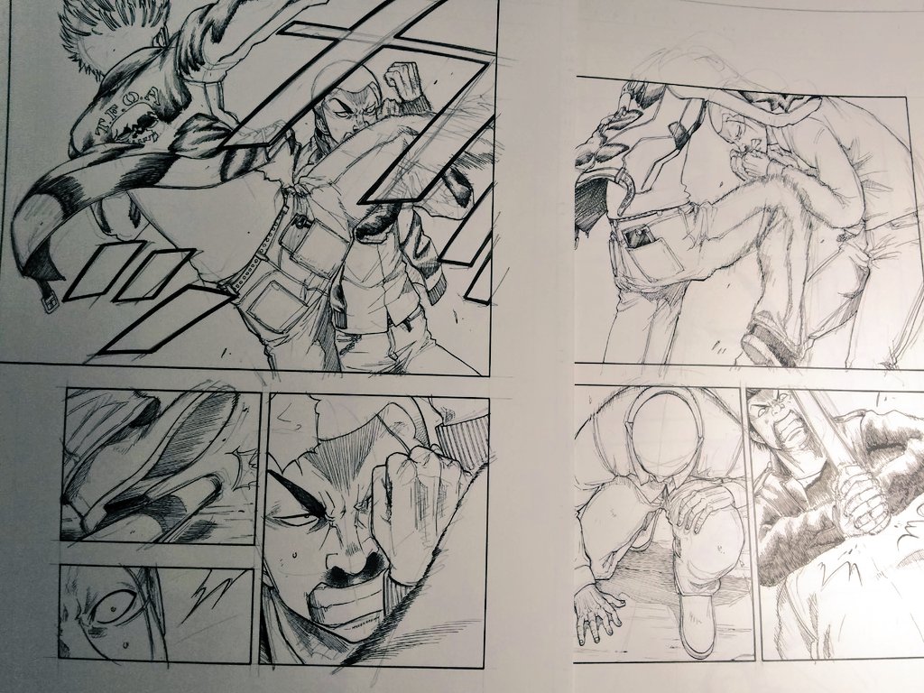 単行本に収録されてる4話の作業途中写真 