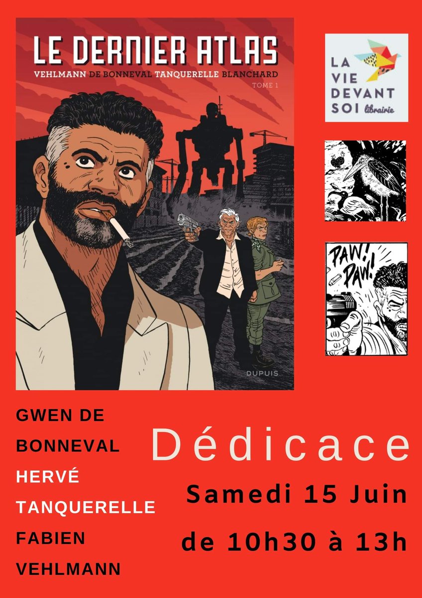 LibrairieLvds's tweet photo. C'est ce matin ! 
Avec les plus gentils de la BD 
Gwen de Bonneval, Tanquerelle, Fabien Vehlmann
JUSQU’À 13H00 https://t.co/TwAGzfJnPC