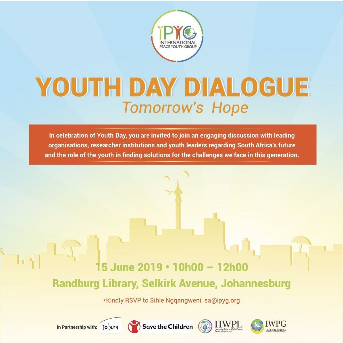 In just a few moments well kick off Tomorrow's Hope - a #YouthDayDiologue regarding South Africa's future and the role of the youth concerning #vision2030.