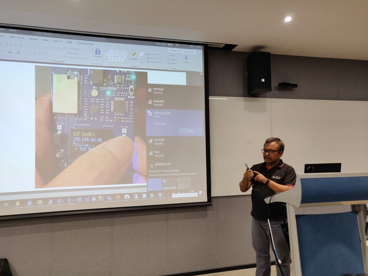 svswaminathan's tweet image. @wrijugh talking about @Azure #IoT at #bdotnet #build recap.