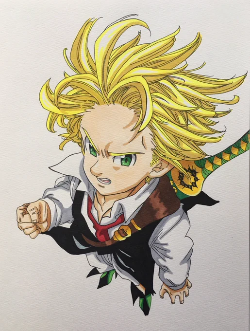 メリオダス完成です!!!!!
背景は色々難しくて描けませんでした?
鈴木央先生、流石です?
#七つの大罪 #グラクロメリオダス 