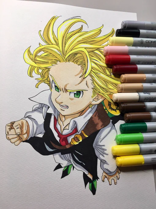 メリオダス完成です!!!!!
背景は色々難しくて描けませんでした?
鈴木央先生、流石です?
#七つの大罪 #グラクロメリオダス 