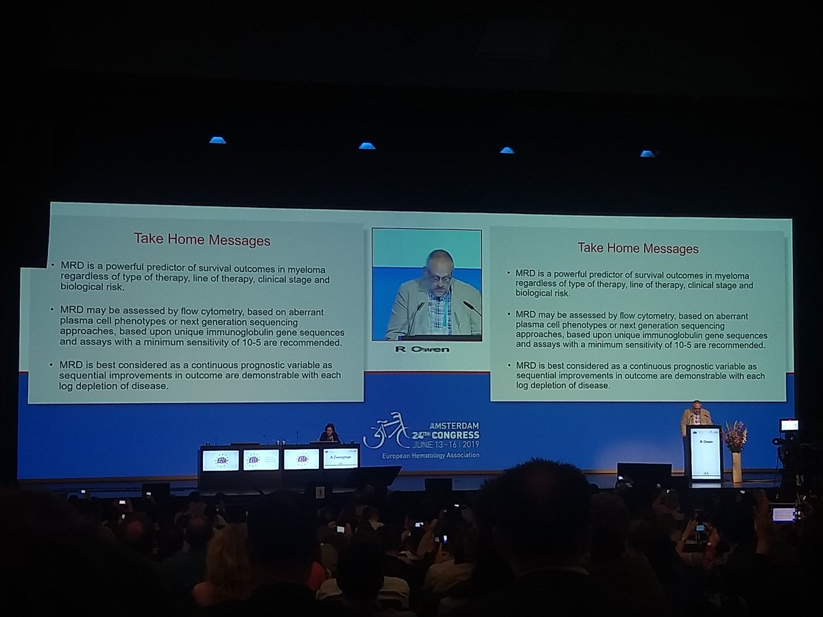 Myeloma MRD Masterclass in the EHA education programme from our very own Dr Roger Owen.  Fantastic!