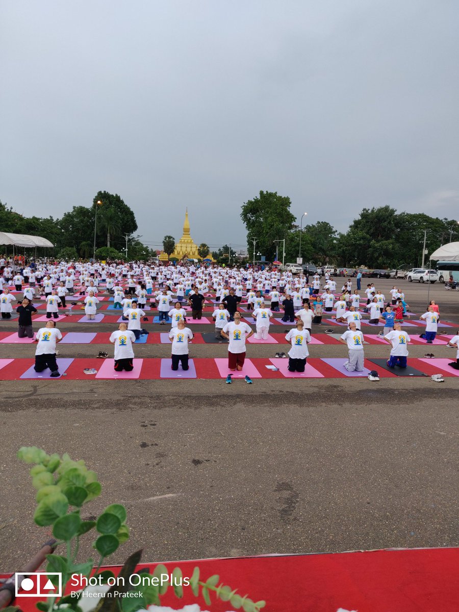 aol_laos's tweet photo. Embassy of India and @ArtofLiving organization came together for International Day of Yoga Celebrations 2019 at South East Asia ;  #Vientiane Laos .  #IDY2019 #YogaDay2019 #YogaDayEveryDay #Laos @moayush @MEAIndia #InternationalDayOfYoga https://t.co/v9H4hHycgh