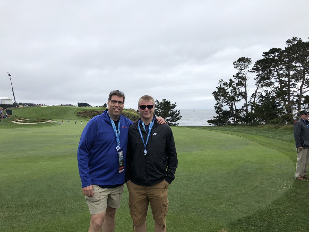 EdGrasse's tweet image. #BucketList #greatFathersDay spending two days at the incredible Pebble Beach watching the U.S. Open with this awesome kid.