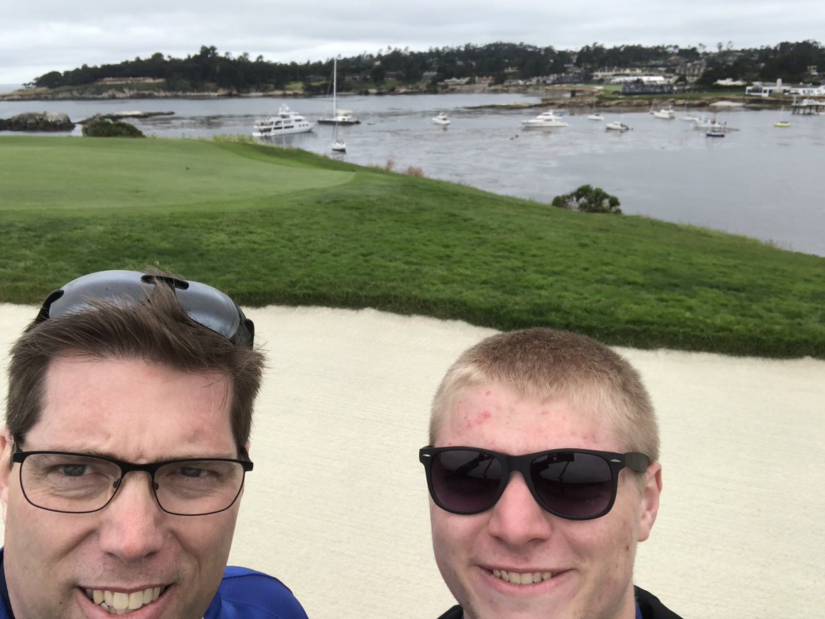 EdGrasse's tweet image. #BucketList #greatFathersDay spending two days at the incredible Pebble Beach watching the U.S. Open with this awesome kid.