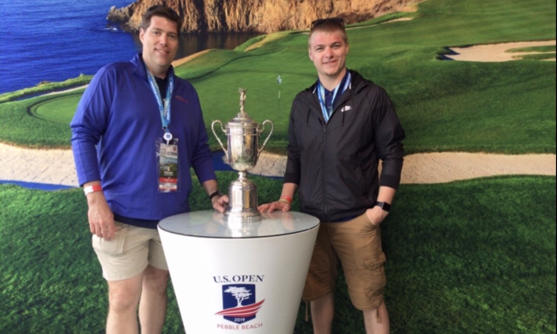 EdGrasse's tweet image. #BucketList #greatFathersDay spending two days at the incredible Pebble Beach watching the U.S. Open with this awesome kid.